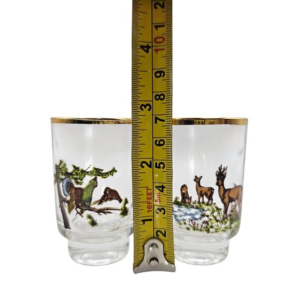 Vintage Ruhrglas Wildlife Shot Glasses Set Of 6 With Gold Rim Wildlife - Picture 5 of 12